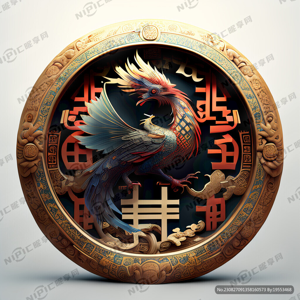 龙凤圆盘