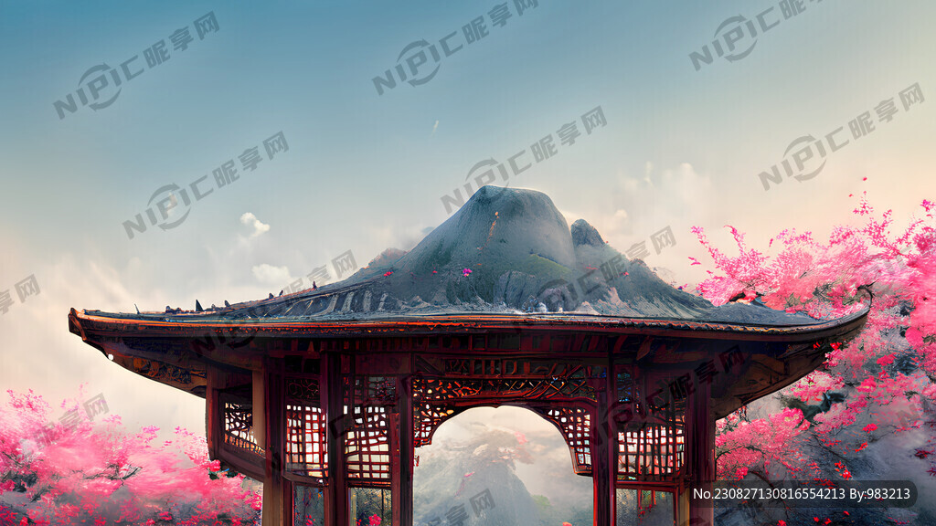 清新亮丽 亭台楼阁 梦幻唯美