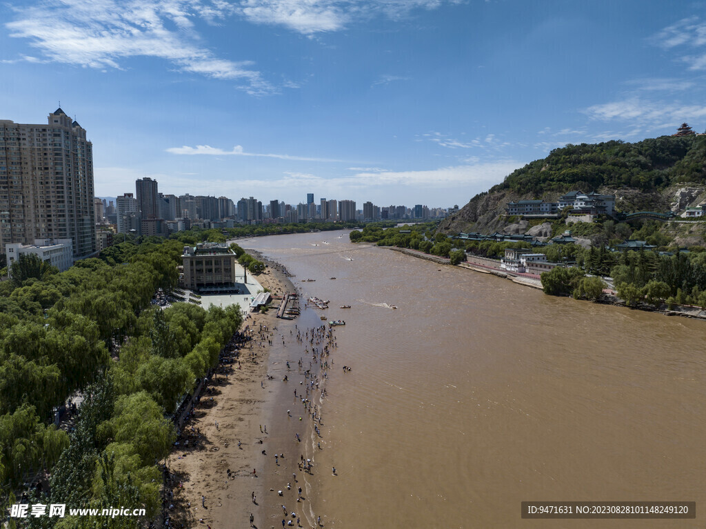 兰州白塔公园鸟瞰图