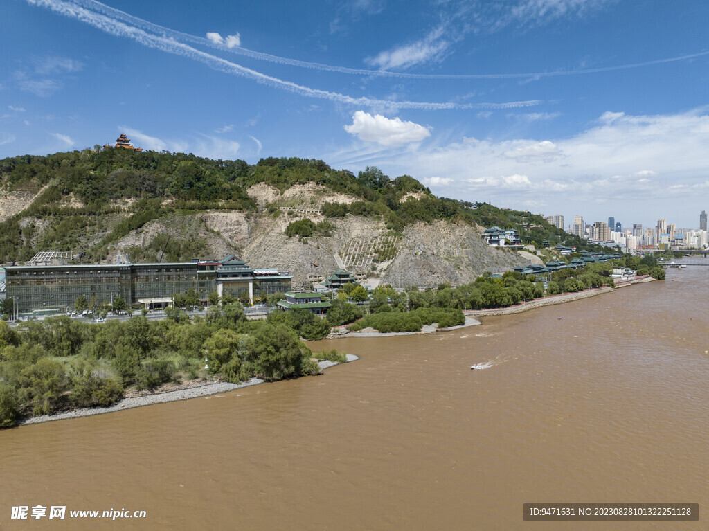 兰州白塔公园鸟瞰图