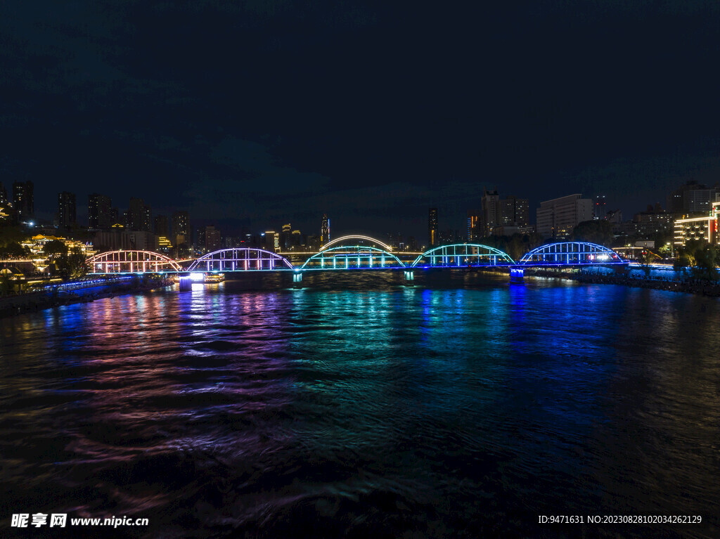 兰州白塔公园鸟瞰图