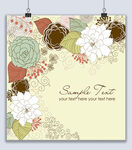 素描花手花朵植物背景图片素材 