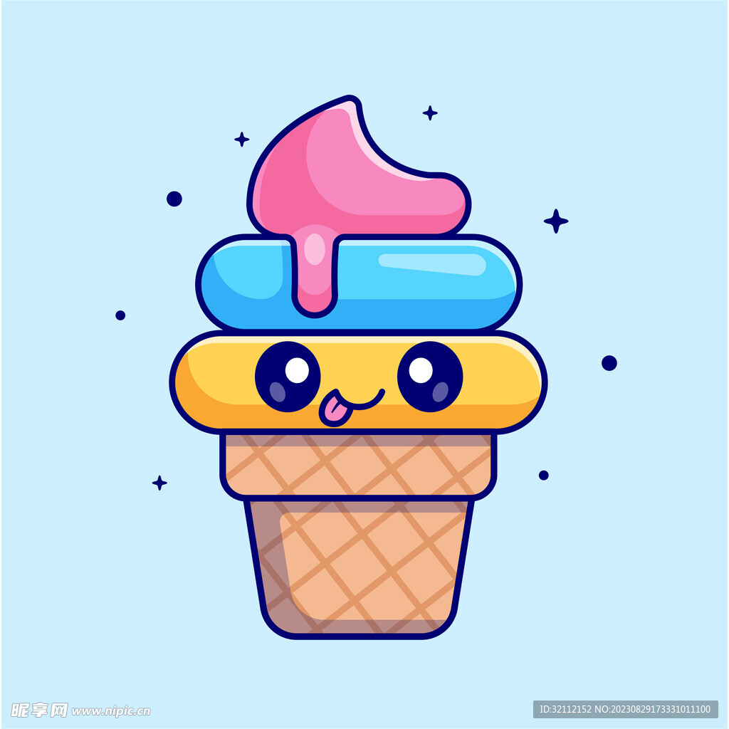 矢量卡通冰淇淋