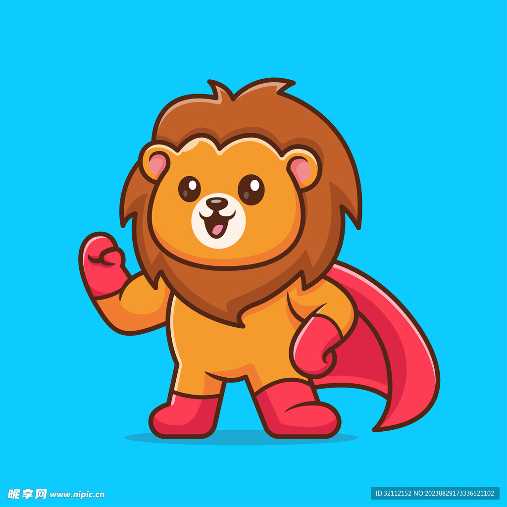 矢量卡通狮子
