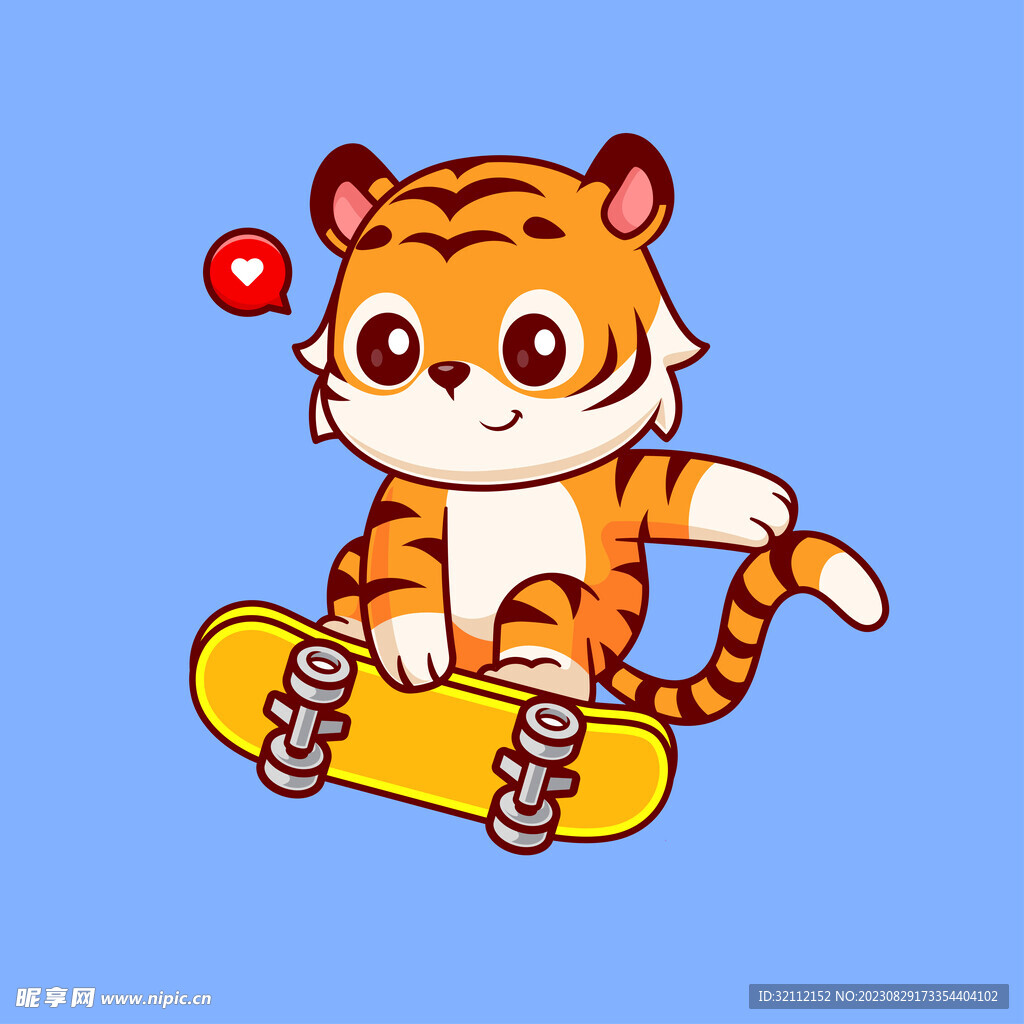 矢量卡通老虎