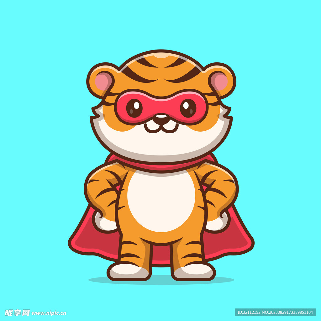 矢量卡通老虎