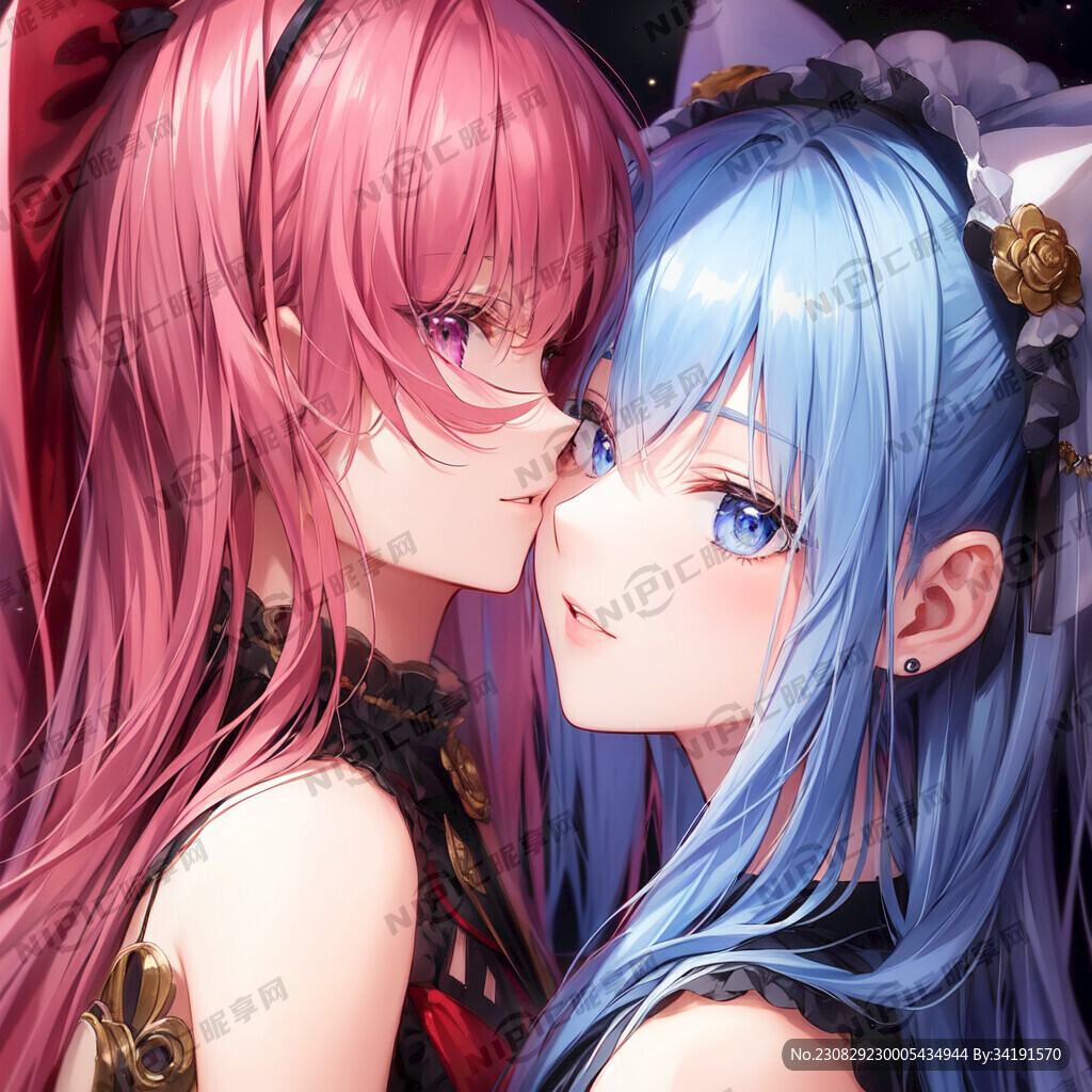 情侣头像二次元男女主帅气美丽