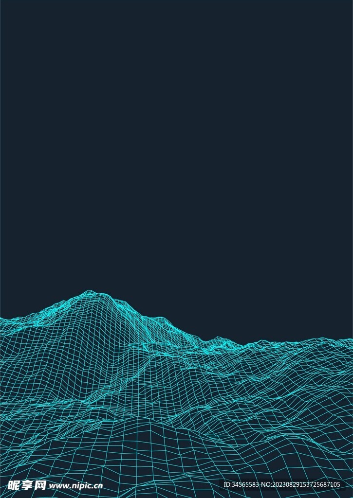 科技数码山丘网格图
