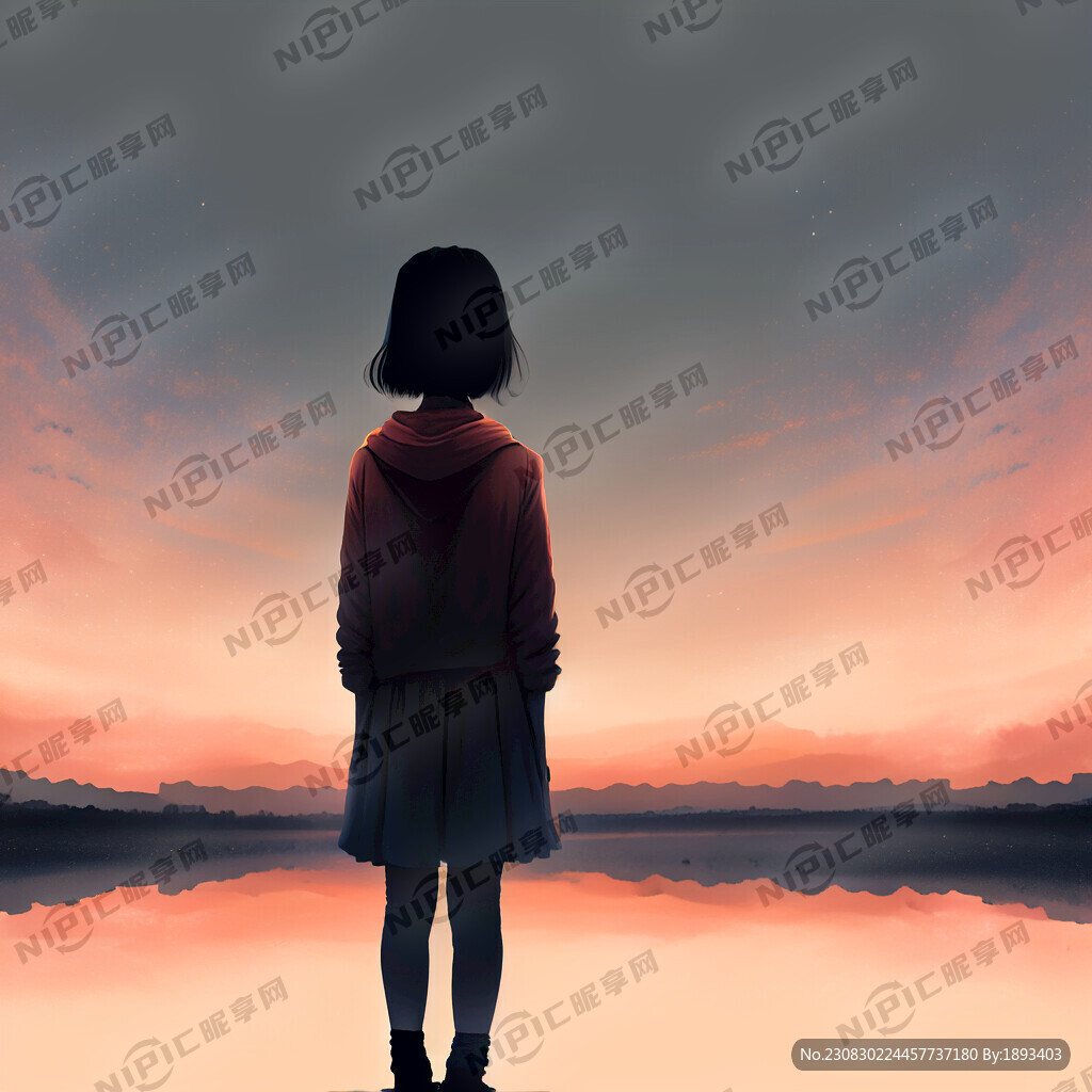 一个人 女孩 背影 孤独