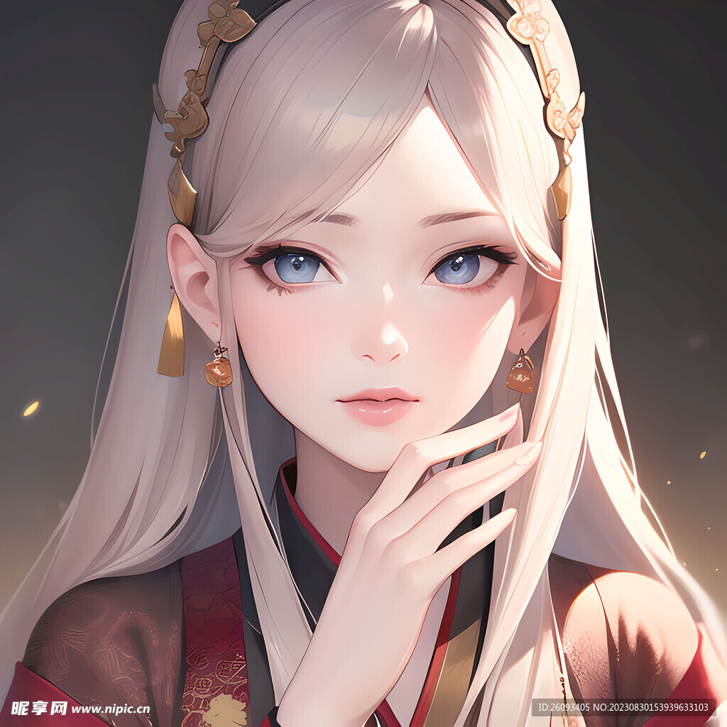 二次元卡通动漫人物头像古风汉服