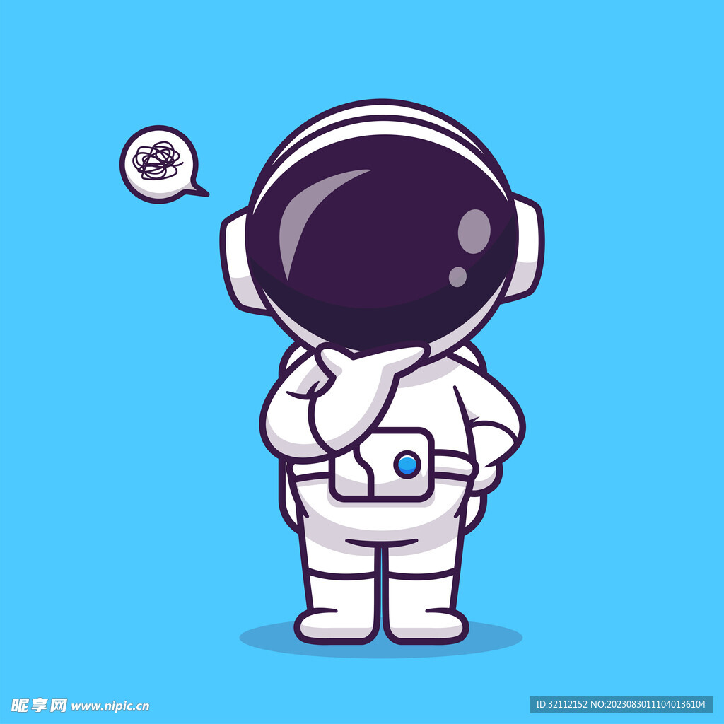 矢量卡通宇航员