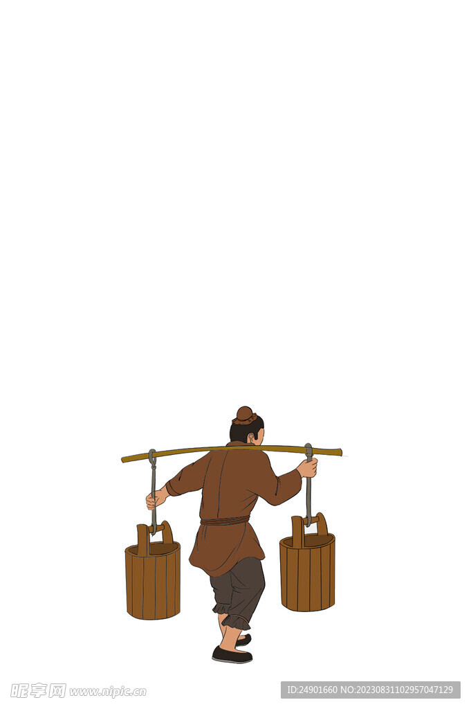 古代人物男子跳水