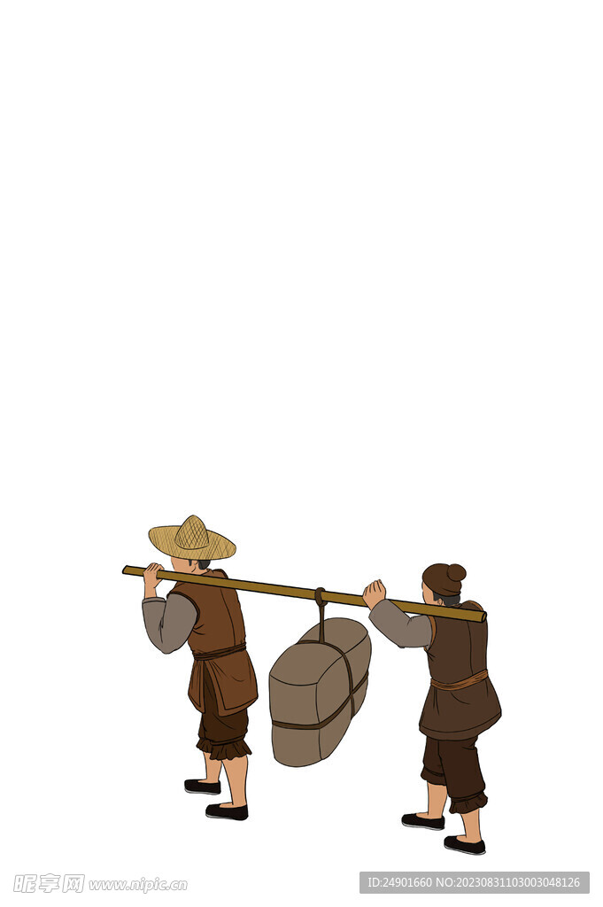 古代人物两人太货物男子