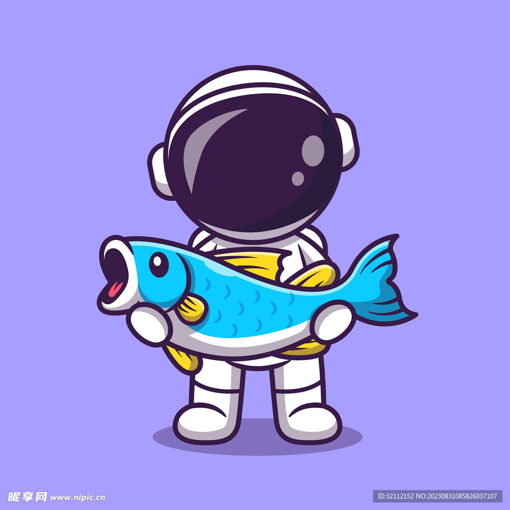矢量卡通宇航员
