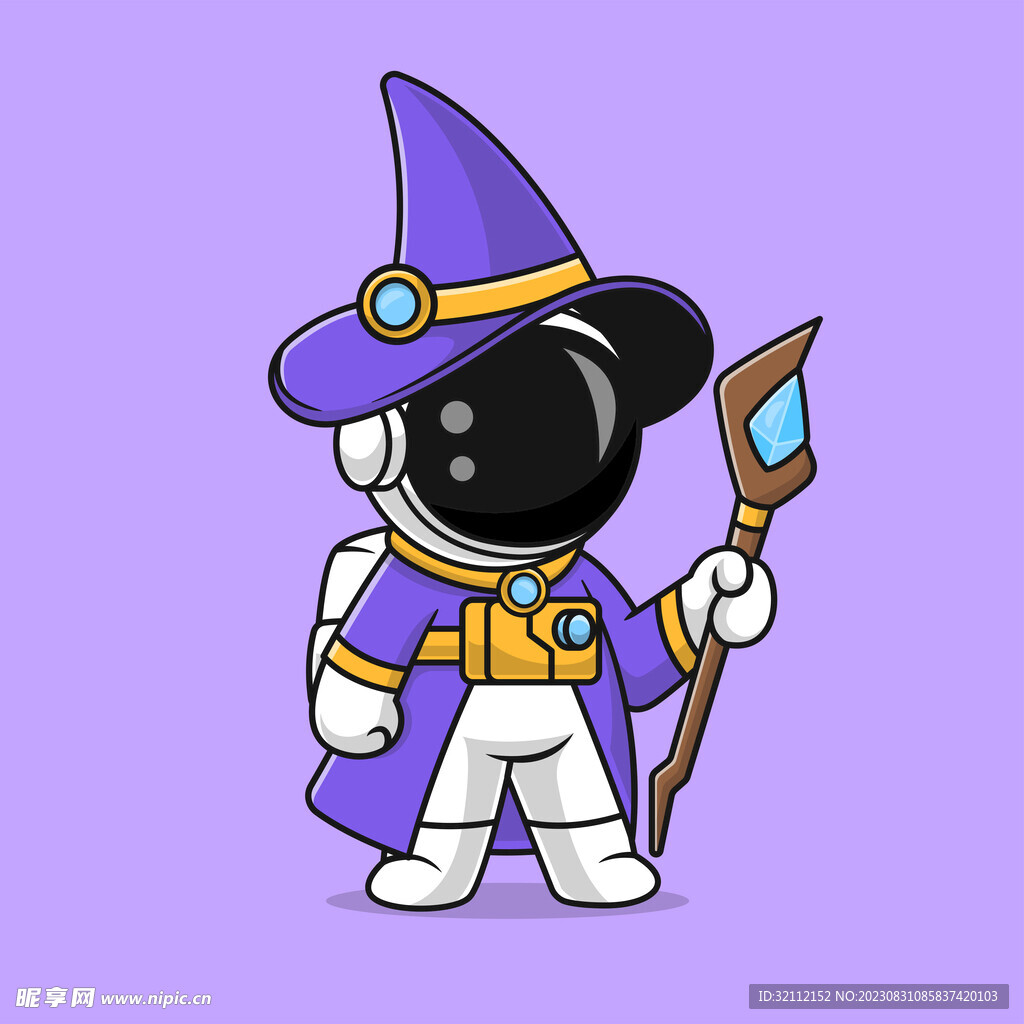 矢量卡通宇航员