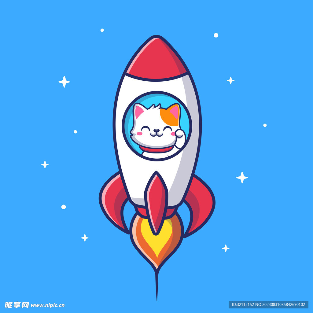 矢量卡通火箭