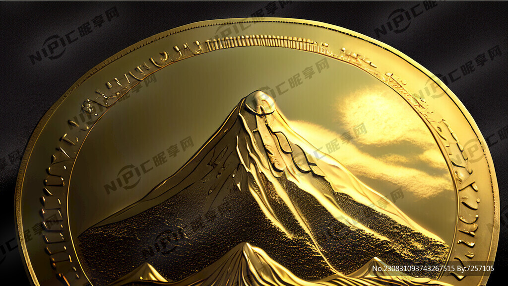 纪念币 金色 井冈山