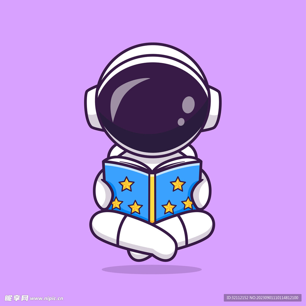 矢量卡通宇航员