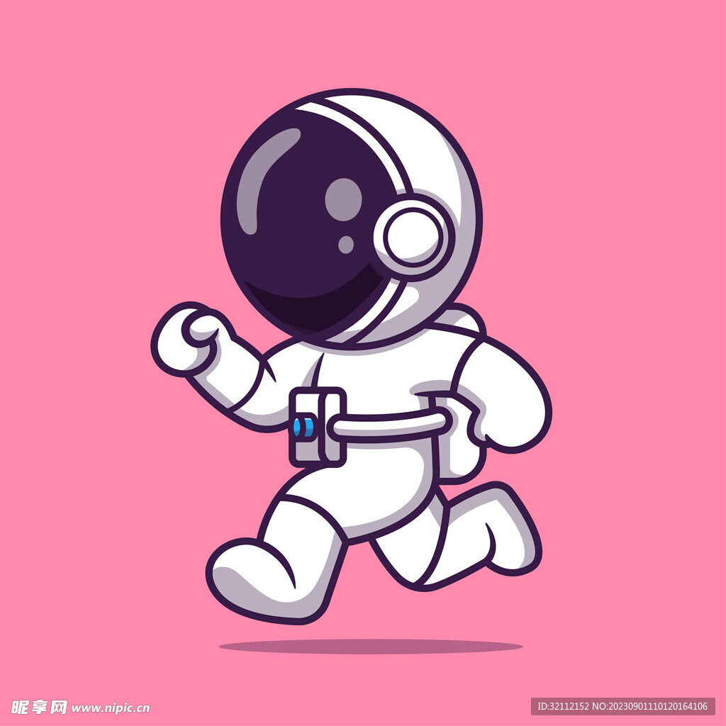 矢量卡通宇航员