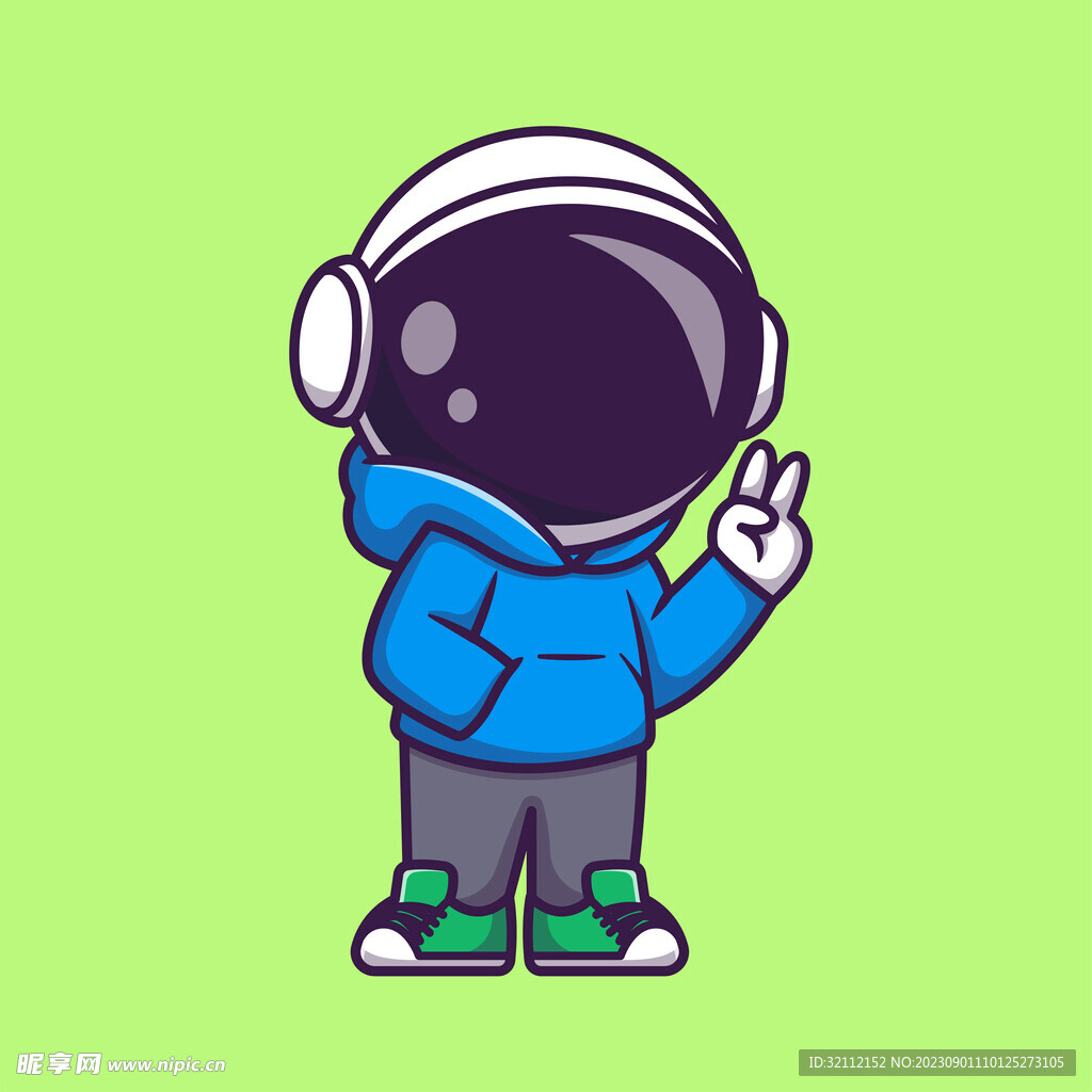 矢量卡通宇航员