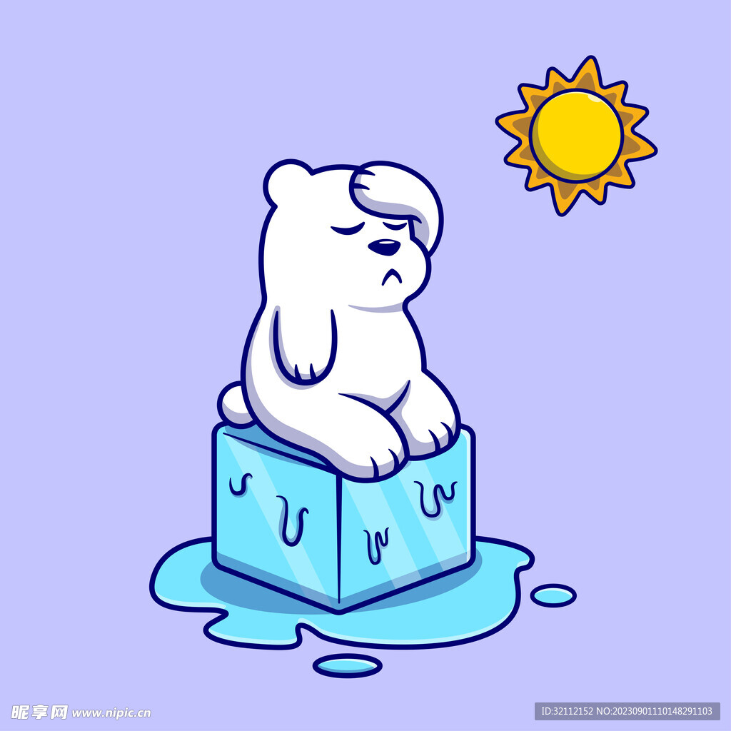 矢量卡通北极熊