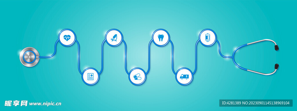 听诊器图标背景