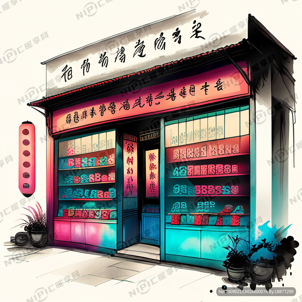 中国体育彩票店铺现代风格