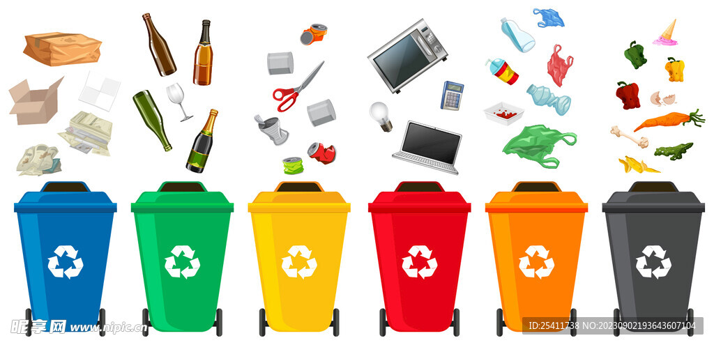 垃圾分类矢量