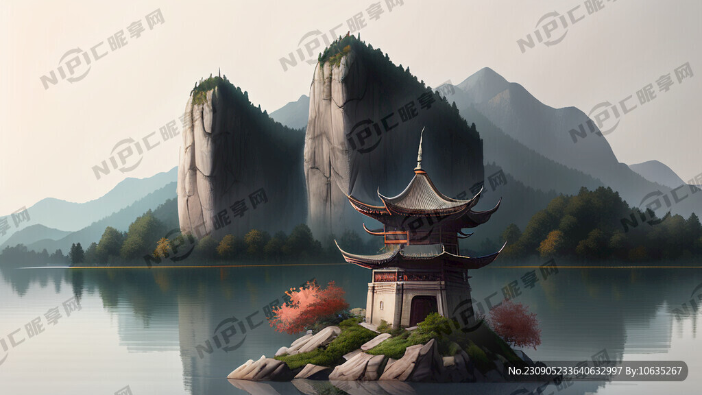 西湖美景雷峰塔