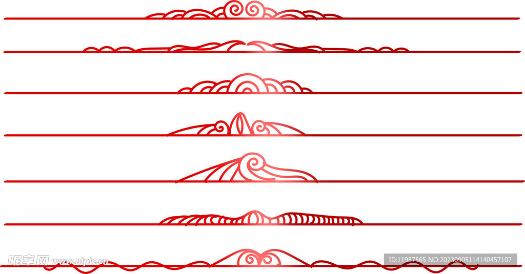 中式风格分割线装饰线条欧式线条