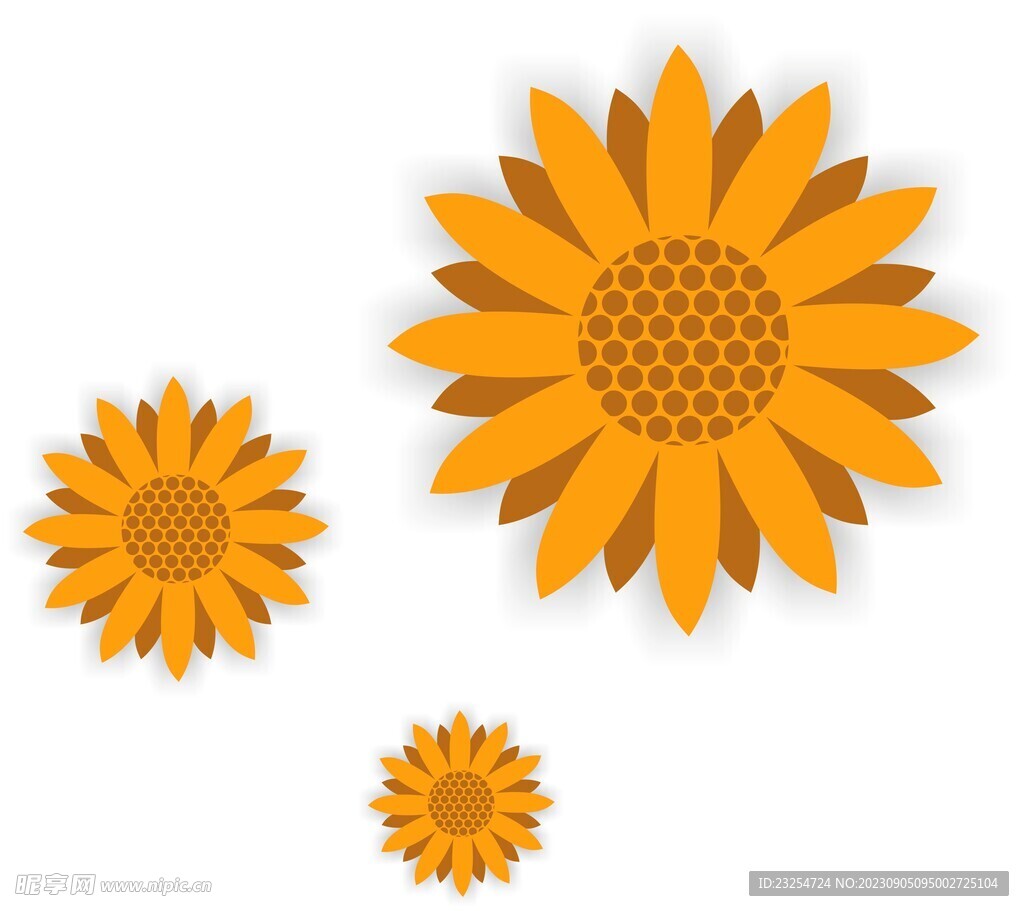  向日葵  矢量图  