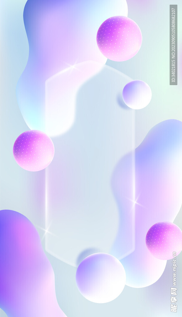 梦幻神秘圆形流体梦幻几何背景