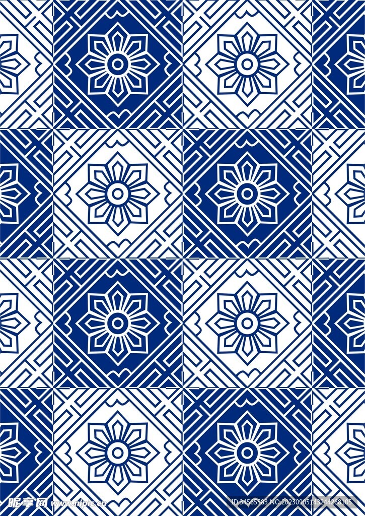 地板瓷砖 几何花朵