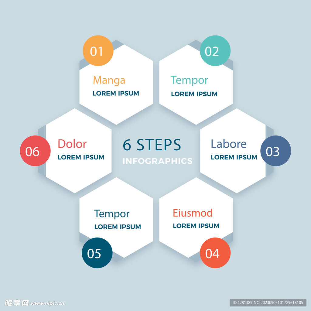 六个图表组合形式