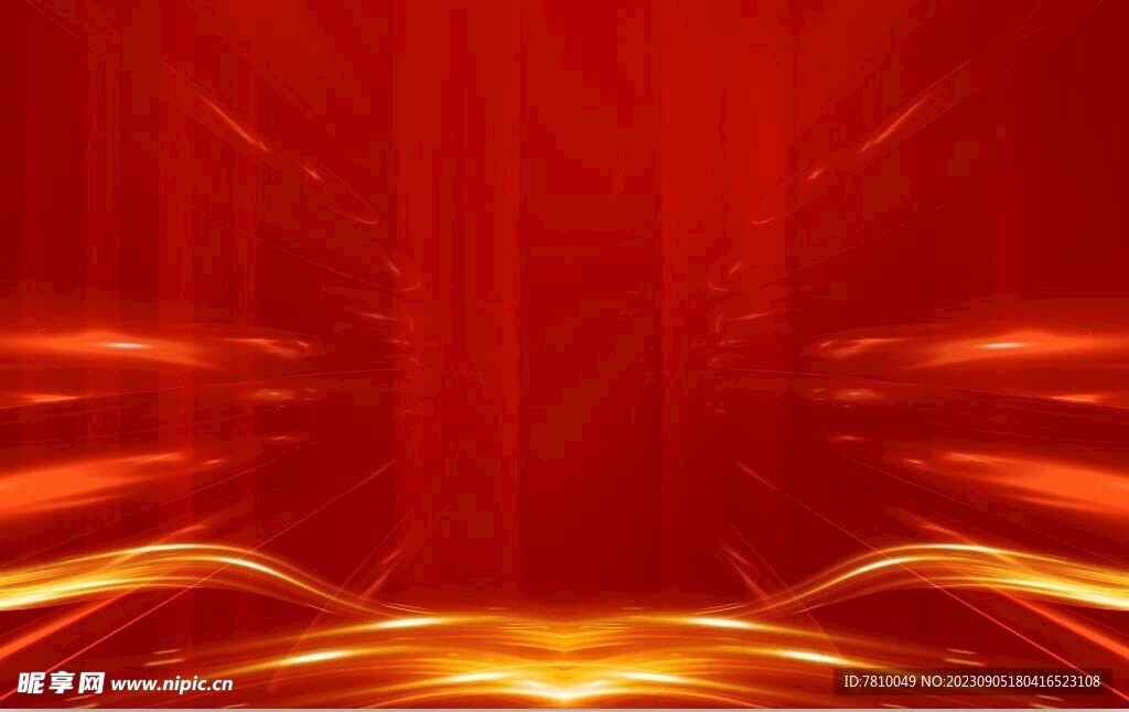 科技会展KV红色背景