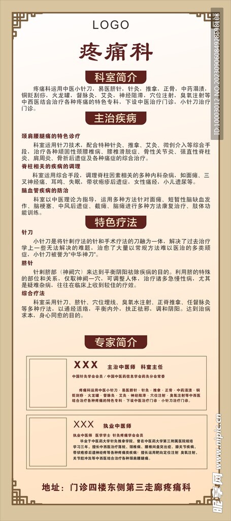 医院中医针灸医生简介展板