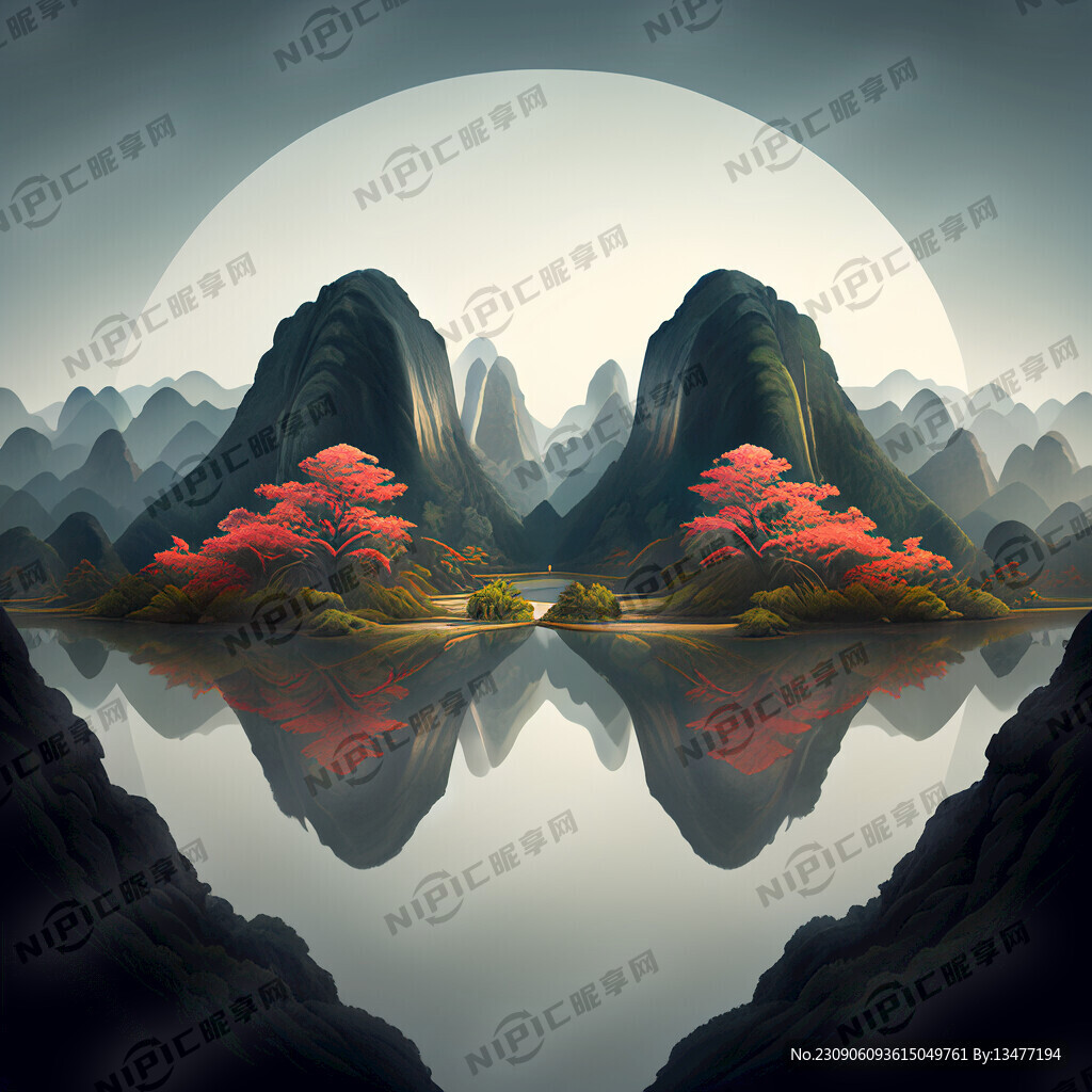 用茂为这两个字变化成对称的图形