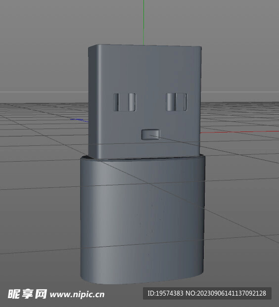 C4D模型 数据接头