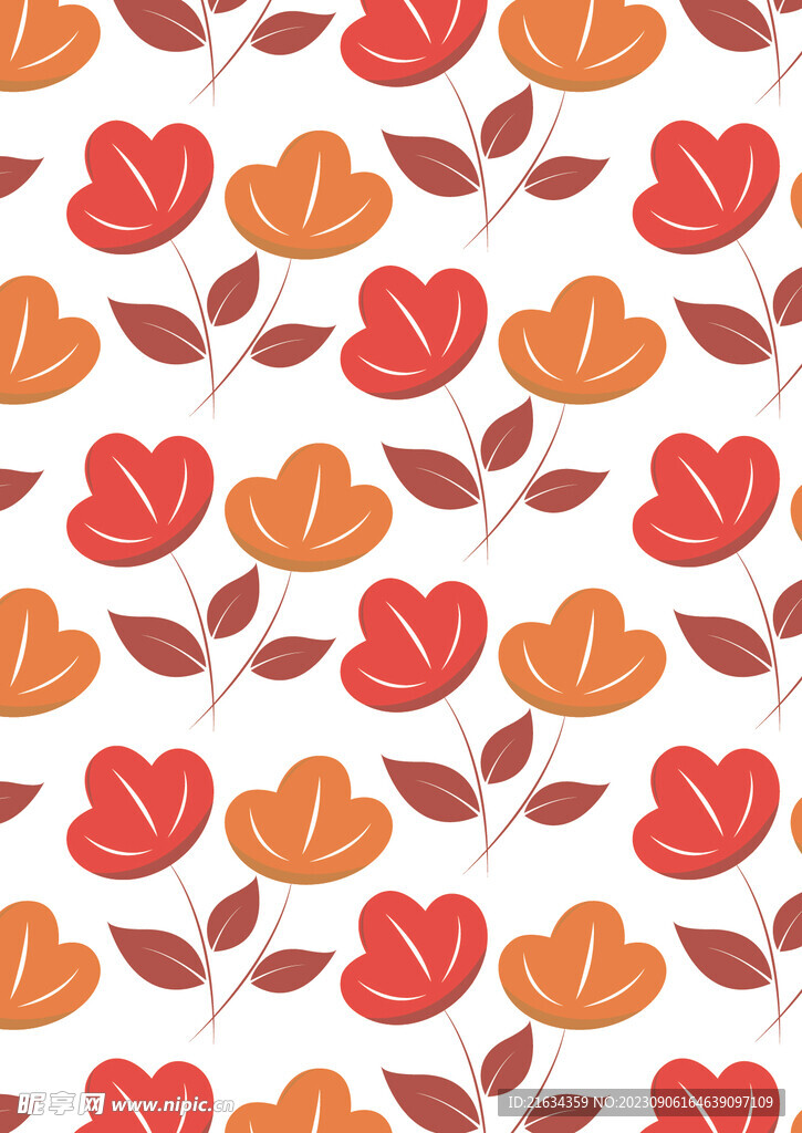 花朵矢量纹理平铺矢量纹理