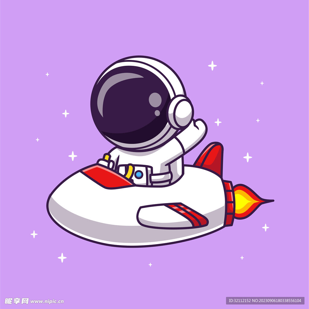 卡通矢量宇航员