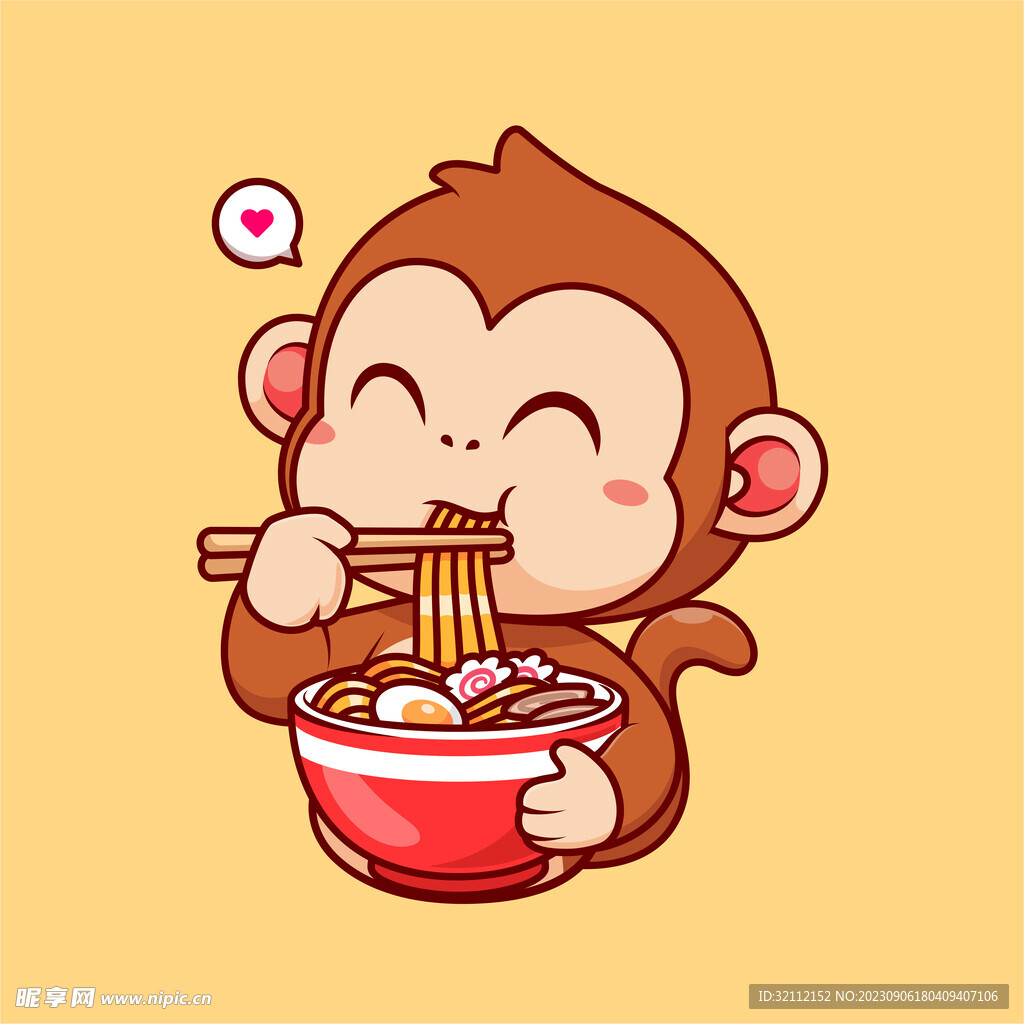 矢量卡通小猴子