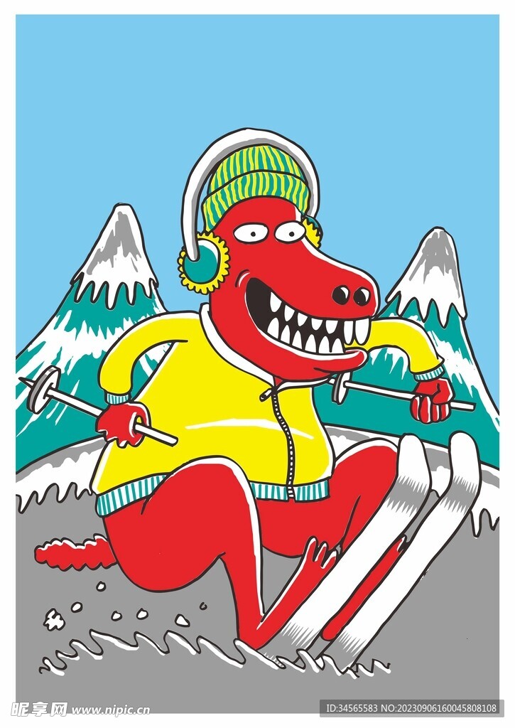 霸王龙 冰山滑雪