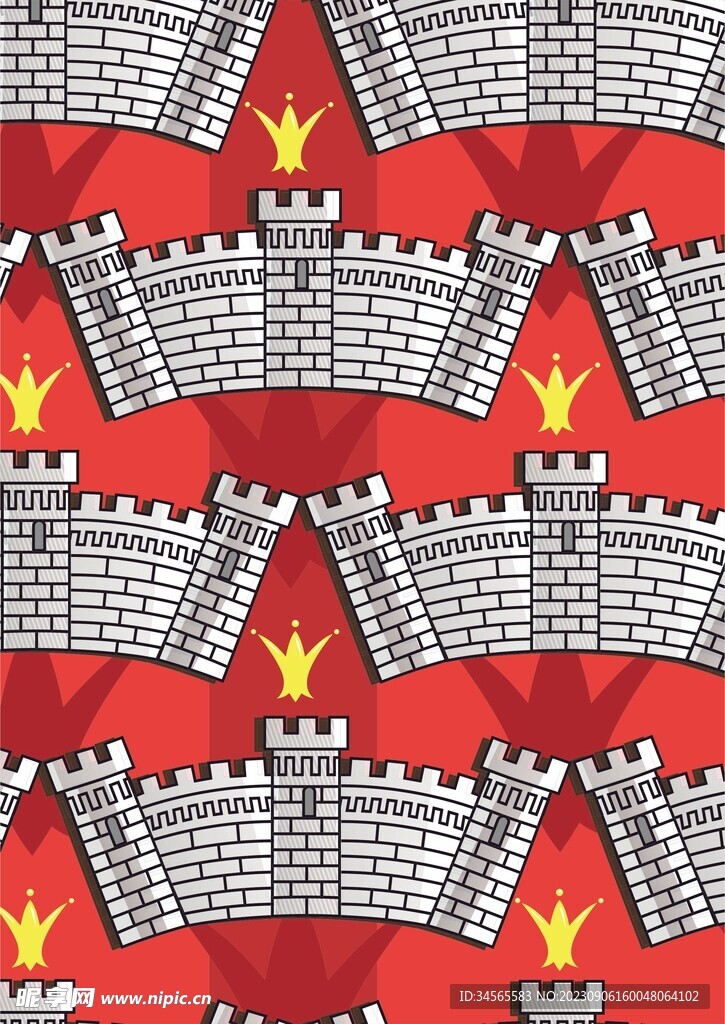 城墙 欧式建筑 红色