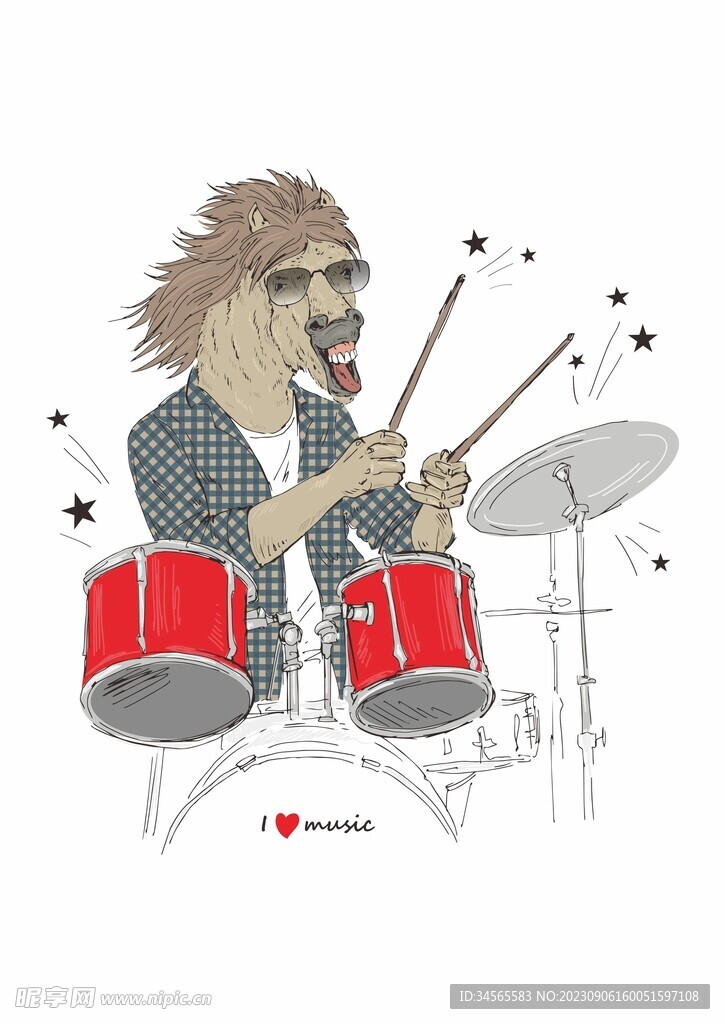 架子鼓 摇滚音乐说唱 马