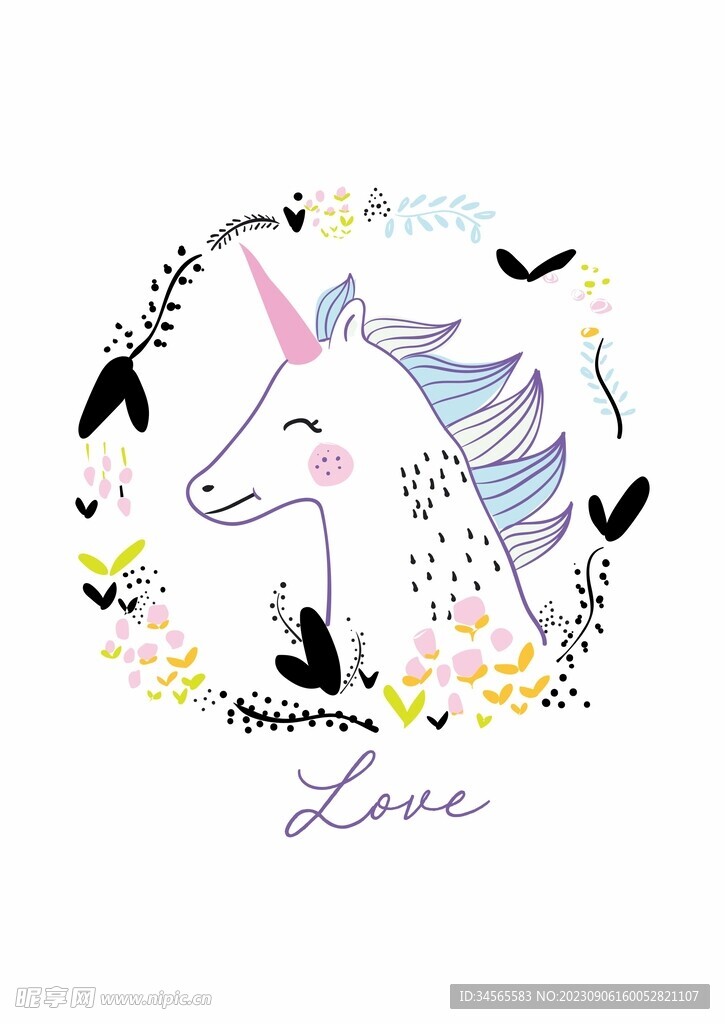 可爱温馨 独角兽