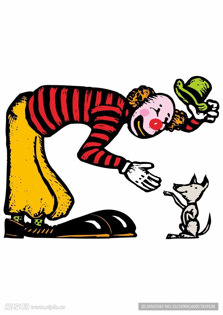 小丑 老鼠 打招呼