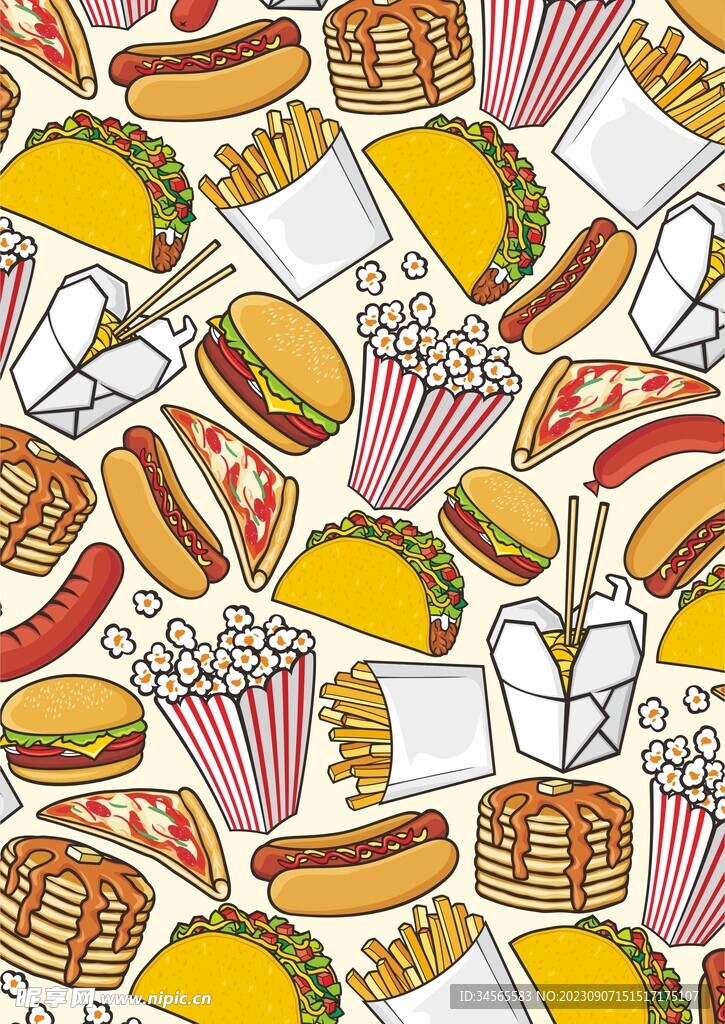 汉堡薯条 夜市小吃 披萨