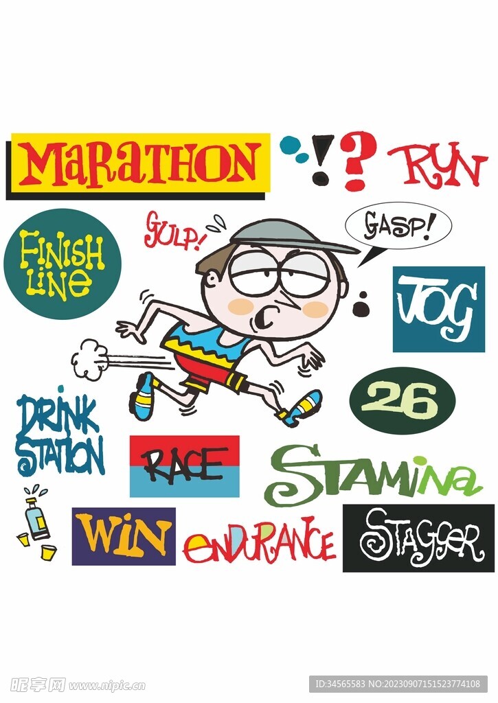 逃跑小学生 可爱英文数字