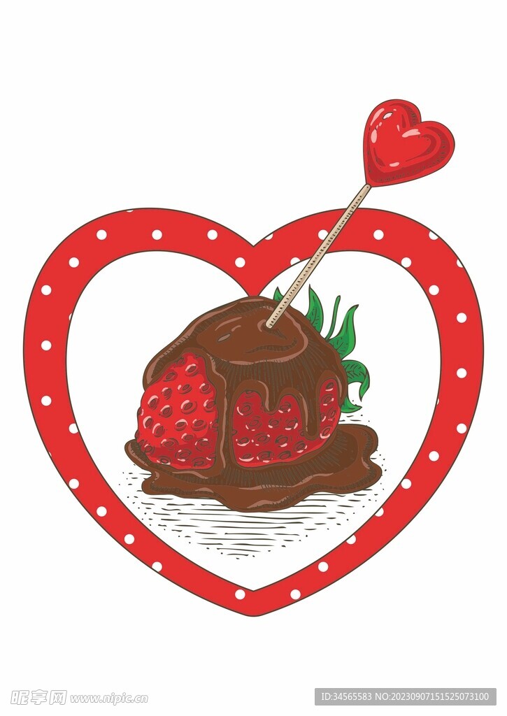 下午茶 爱心草莓 巧克力