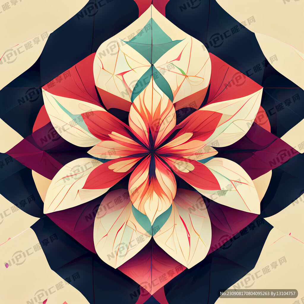 炫彩碎花 四方连续图案。